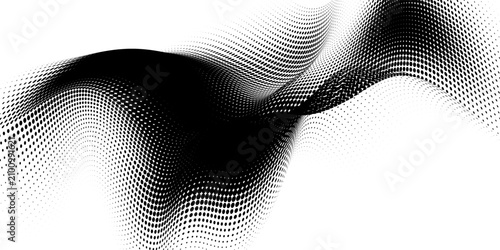 фотографія Dotted wave line pattern