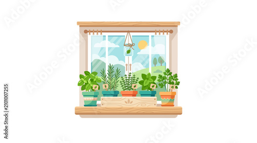 window with flowers