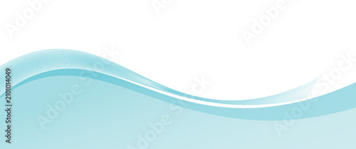 Tableau sur toile Abstract blue wave background, minimal wave design concept, vector illustration