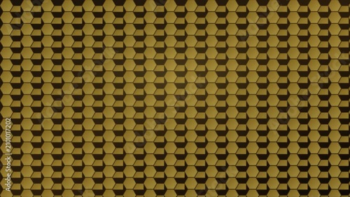 geometric hexagon gold honeycomb pattern motion graphic