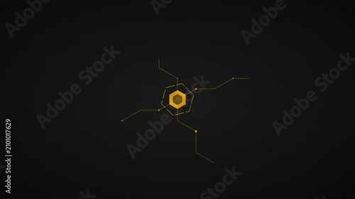 geometric hexagon honeycomb hive abstract background animation