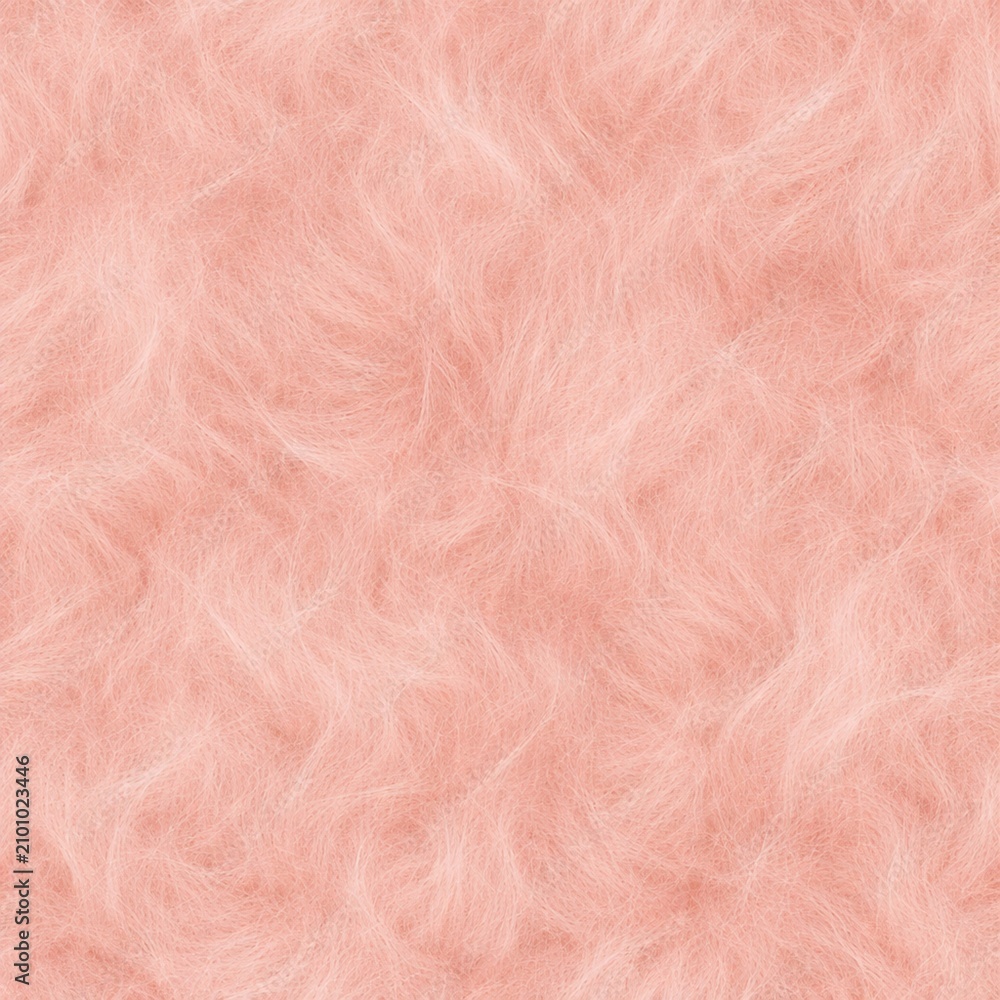 Fototapeta premium Coral fluffy fur texture background