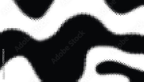 Halftone wave pattern with black and white dots a repeating abstract design waves dot patterns designs monochrome graphic graphics visual texture textures repeat background backgrounds