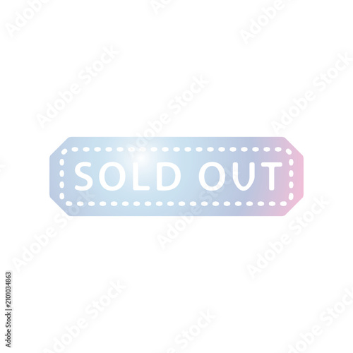 Sold Out label icon design template