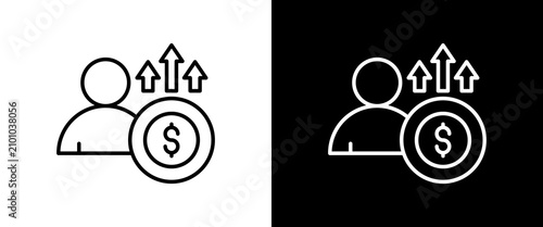 Fotografía Superannuation white and black icon set design