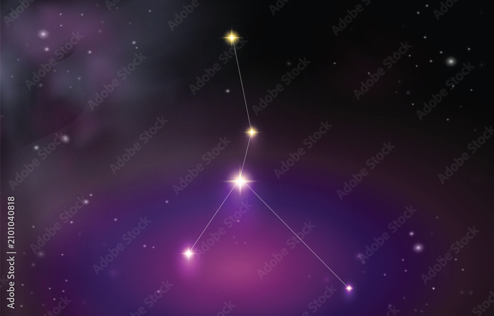 Fototapeta premium Astrology Sign Constellation Vector Background