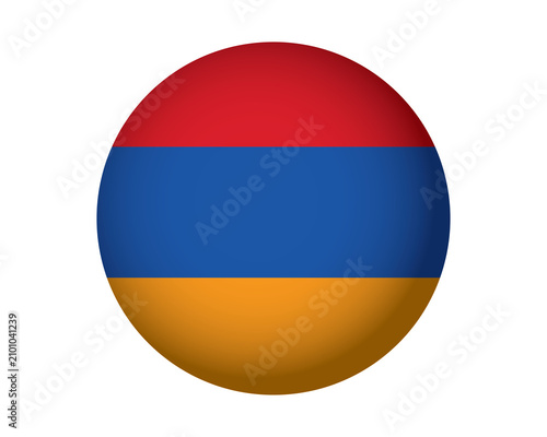 Obraz na płótnie Armenia flag on a globe. Armenian national symbol