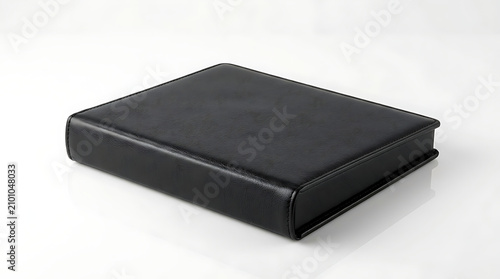Minimalist white collector storage binder mockup on white background