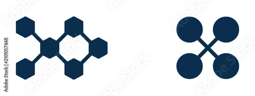 Photos Abstract Network and Connection Icon Set Featuring Modern Linkage Symbols for Da