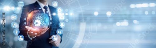 Quadro em tela Systems admin hand-holds advanced global SETTINGS configuration network, optimizing software preferences and controls