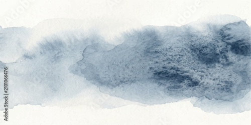 Fotografie Abstract Winter Ocean Waves with Falling Snow Blue Sea Foam Stormy Coast Cold Su