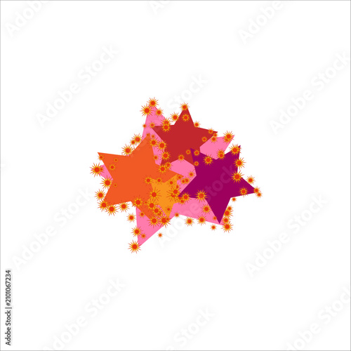 star image with abstract motif