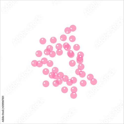 when the circle is pink on a white background