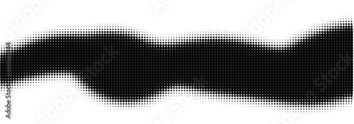 Fotografía Abstract black halftone dot pattern wave creates a modern graphic design element