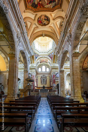 Photography Interior view of the nave and dome of the Cathedral of Saint Mary of the Assumpt