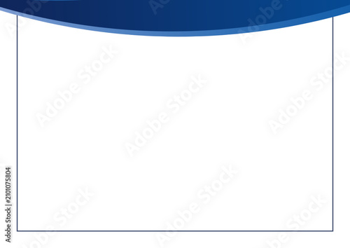 фотографія Clean certificate template featuring a modern curved blue header and simple border