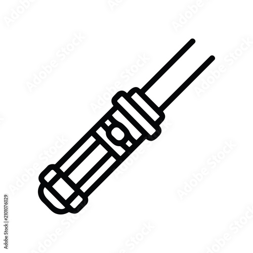 Bild auf Leinwand Futuristic Lightsaber Icon - Vector Illustration of Sci-Fi Energy Sword