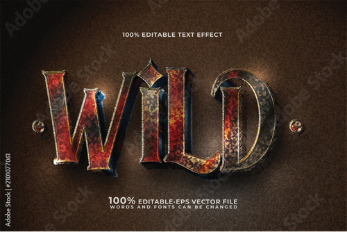 wild rust effect editable text effect