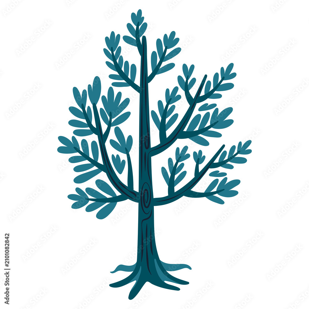 Obraz premium Tree png sticker, nature illustration, transparent background