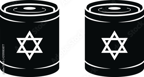 Can vector icon illustrating metal storage container design