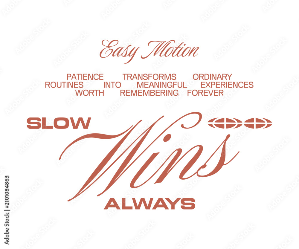 Fototapeta premium Inspirational Minimal Typography Graphic for T-Shirt and Print, Aesthetic Streetwear Quote Lettering Vector Design