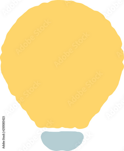 Yellow lightbulb for creative idea