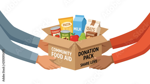 Community Food Aid Donation Box
