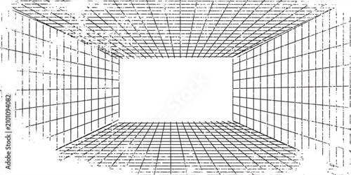 Foto Perspective grid background 3d Vector illustration