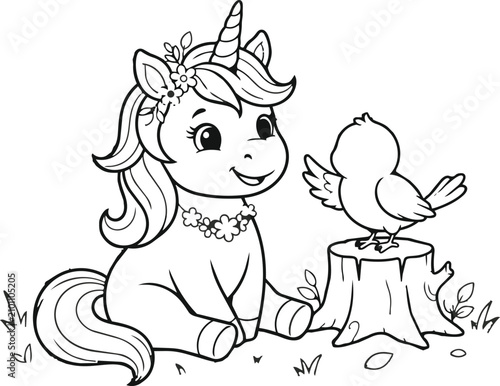 Cuadro en lienzo Cute girl with flower crown holding a dandelion