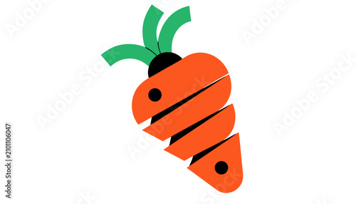 vector illustration of a carrot