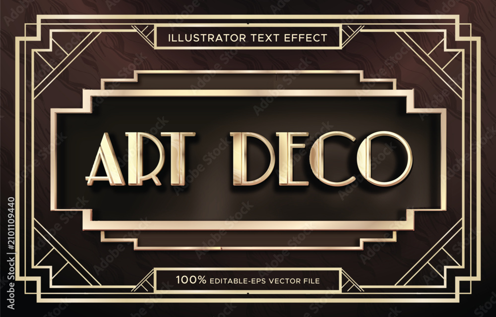 Obraz premium editable art deco text