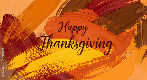 Happy thanksgiving day warm brushstroke background for festive celebrations