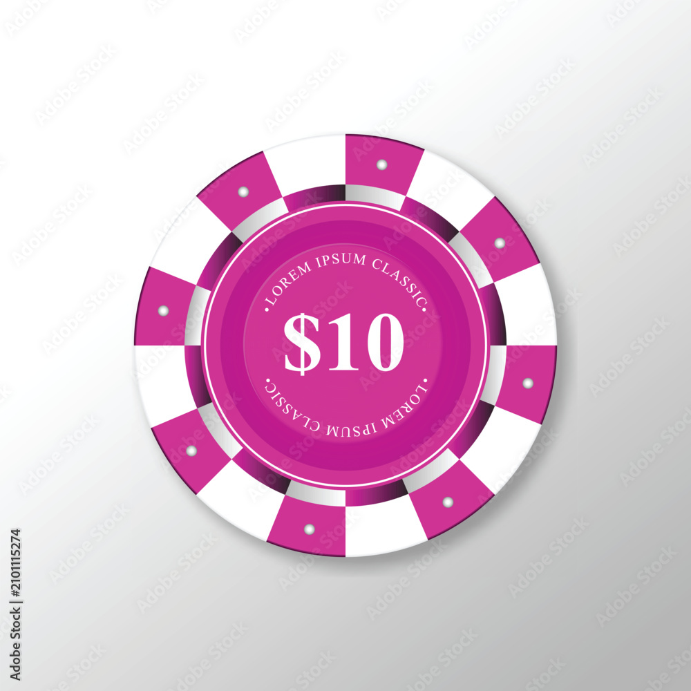 Fototapeta premium blue chip poker. casino currency