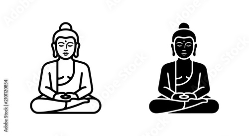Konstfotografi Zen Buddha Meditation Icons, Spiritual Enlightenment, Serene Yoga Poses, Calm Mi