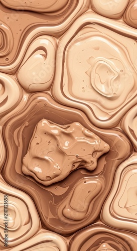 Molten Earth Tones: Abstract 3D Landscape