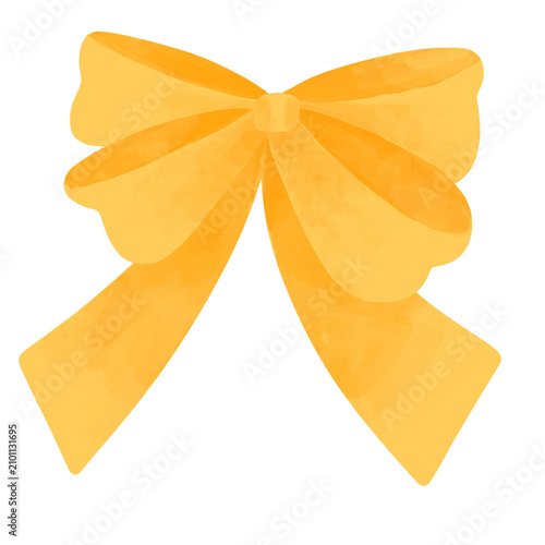 ribbon bow watercolor illustration

