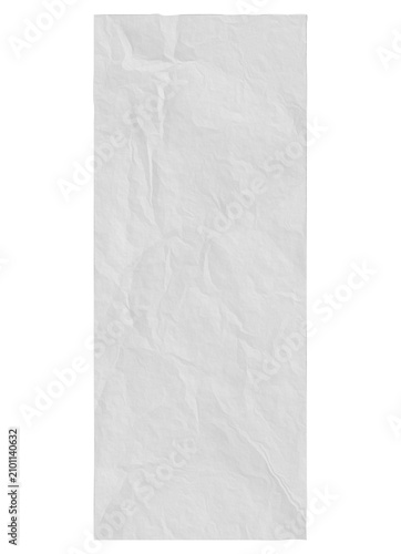 Obraz na płótnie White crumpled receipt paper isolated