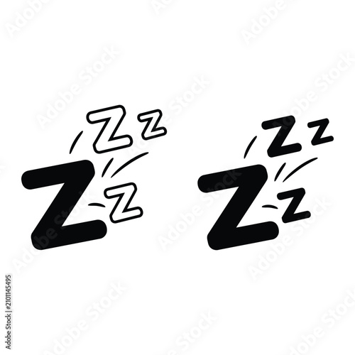 Fotografía Sleeping zzz symbols. Asleep z letters vector icons