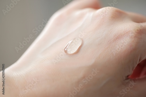 Close-up of water droplet on skin