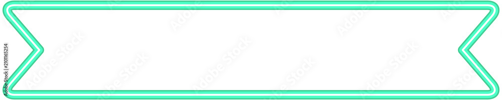 Fototapeta premium Mint Green Neon Label Frame