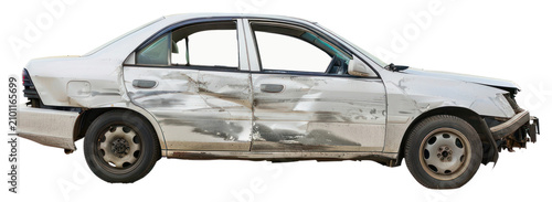 PNG Damaged car accident repairable vehicle