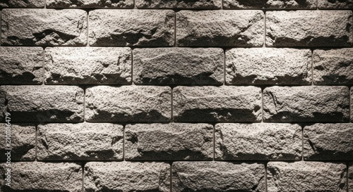 Textured brick wall background with varied shades and shadow detail