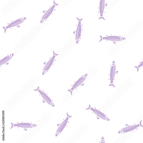 Photos smolt salmon vector glyph seamless pattern smolt salmon sign illustration