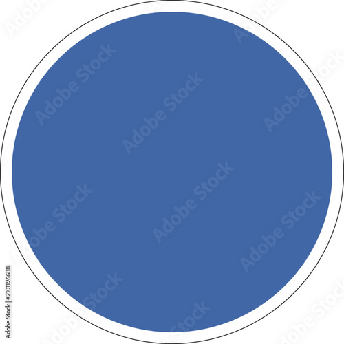 Minimum Speed Limit Blank Compulsory Blue Circle Mandatory Traffic Road Sign No Background Icon
