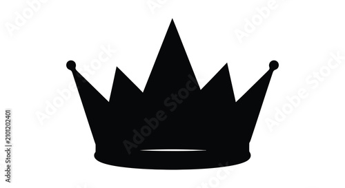 Photos Black crown silhouette against a white background a regal and symbolic represent