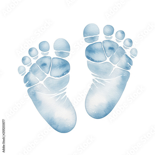 A pair of baby feet with a black background