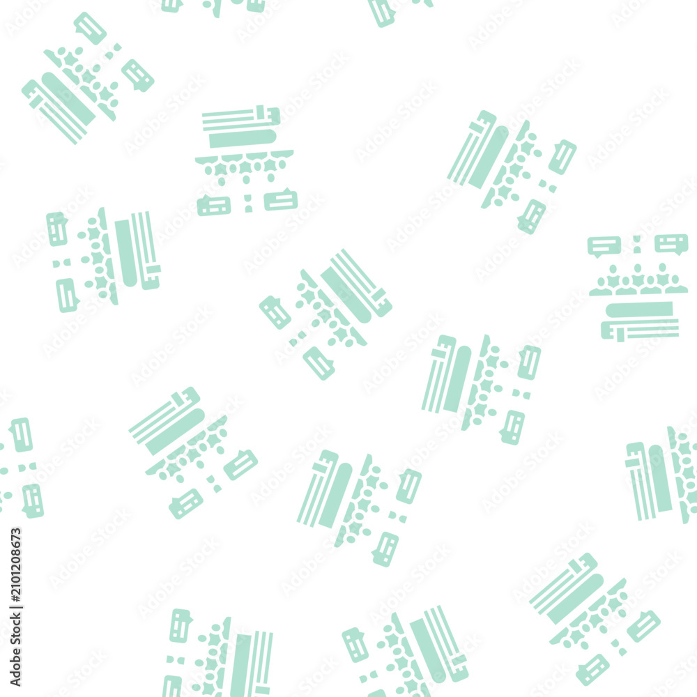 Fototapeta premium social history vector glyph seamless pattern social history sign illustration