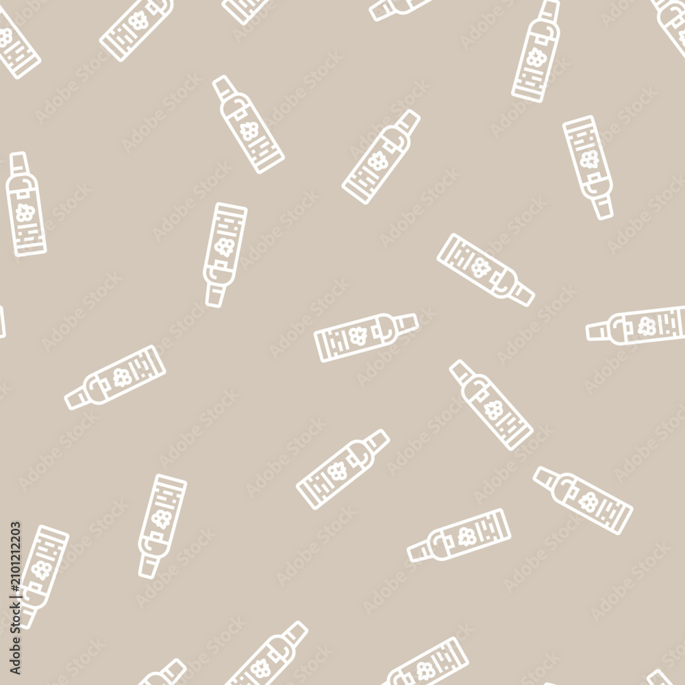 Obraz premium seed oil grape vector line seamless pattern seed oil grape sign illustration