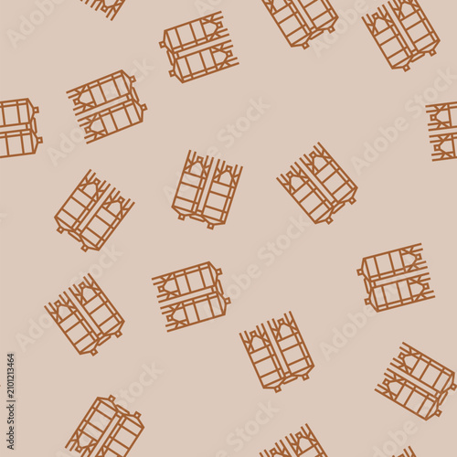 Canvastavla silo cement concrete vector line seamless pattern silo cement concrete sign illu