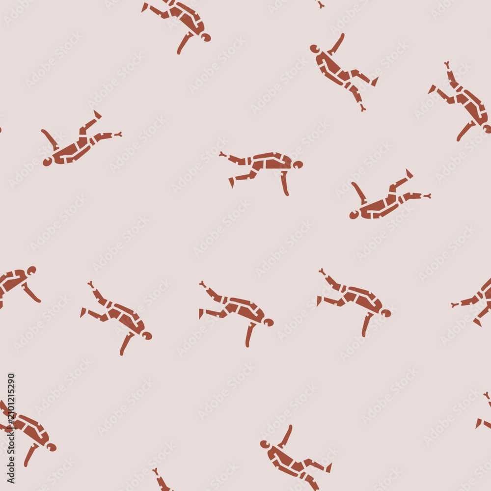Obraz premium scary zombie vector glyph seamless pattern scary zombie sign illustration